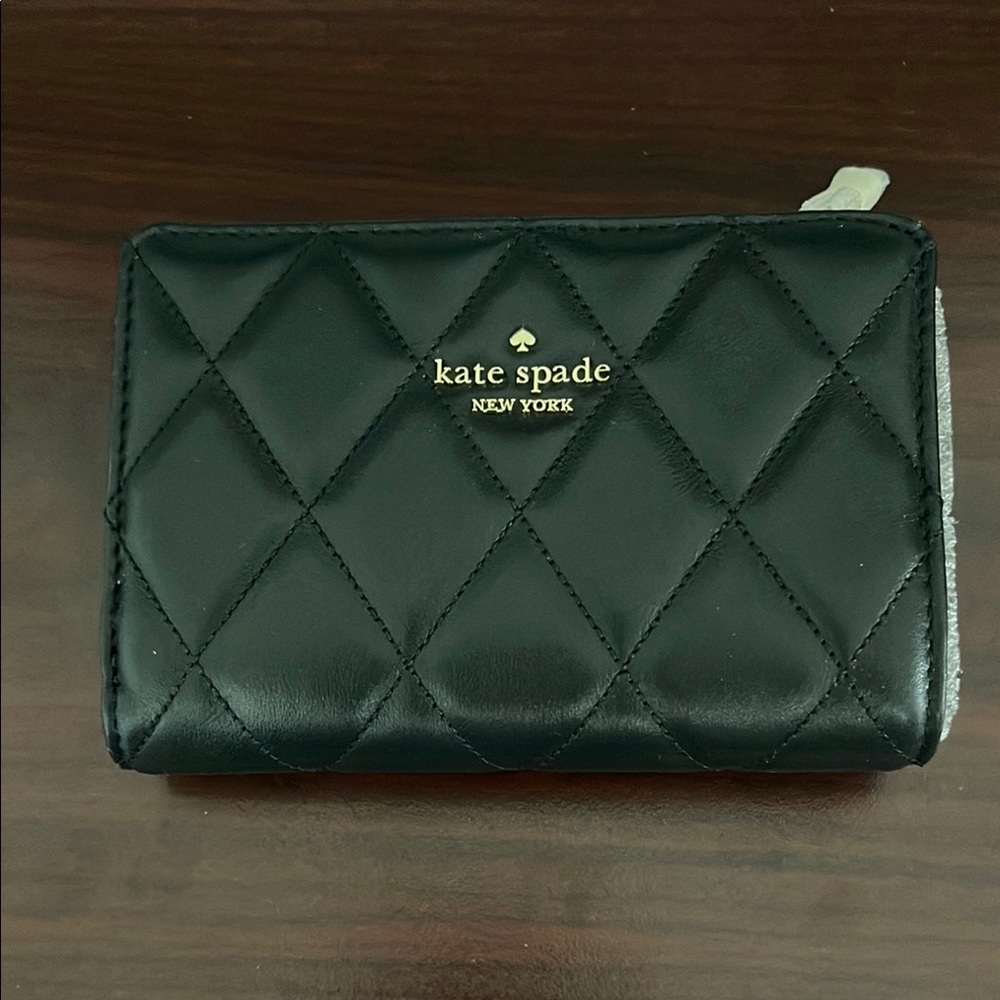 Kate Spade Black Quilted Wallet with Luxurious Design
